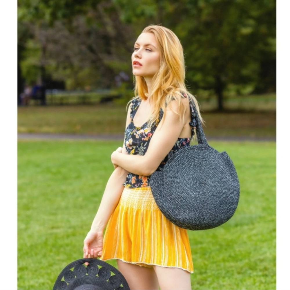 Magid Women's Cotton Metallic Circle ToteHandbag